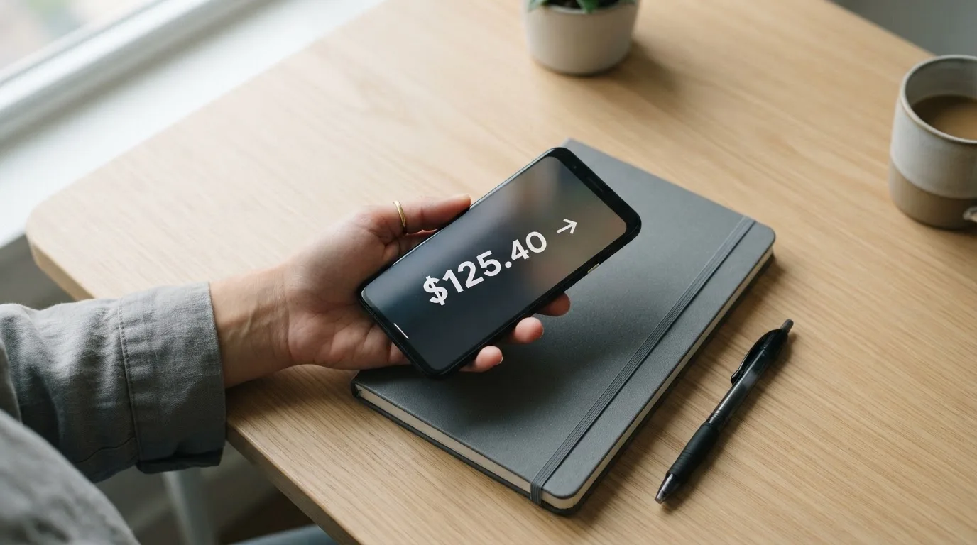 A phone showing a stablecoin transfer screen