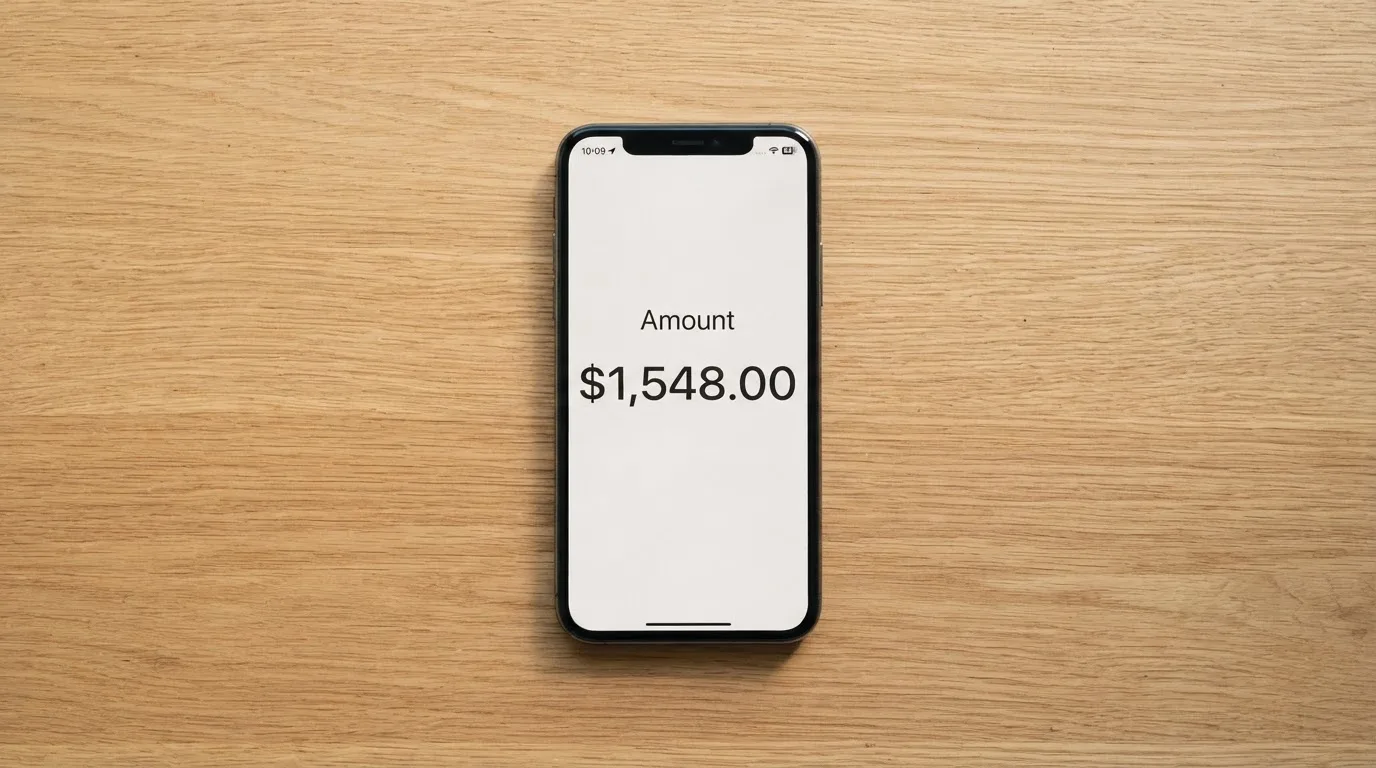 A phone showing a stablecoin transfer screen