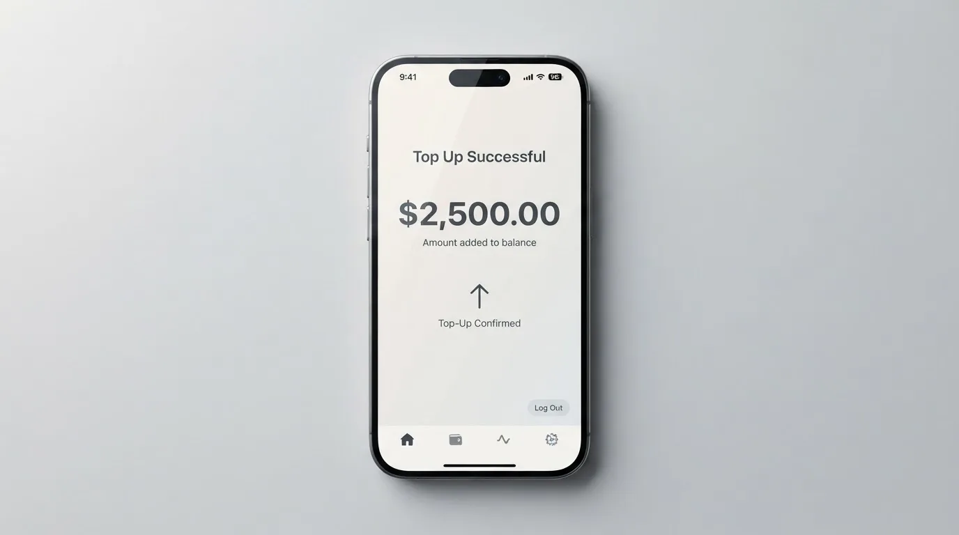A phone showing a stablecoin transfer screen