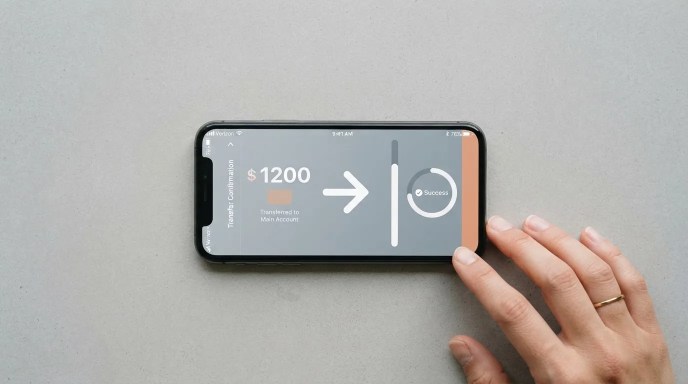 A phone showing a stablecoin transfer screen