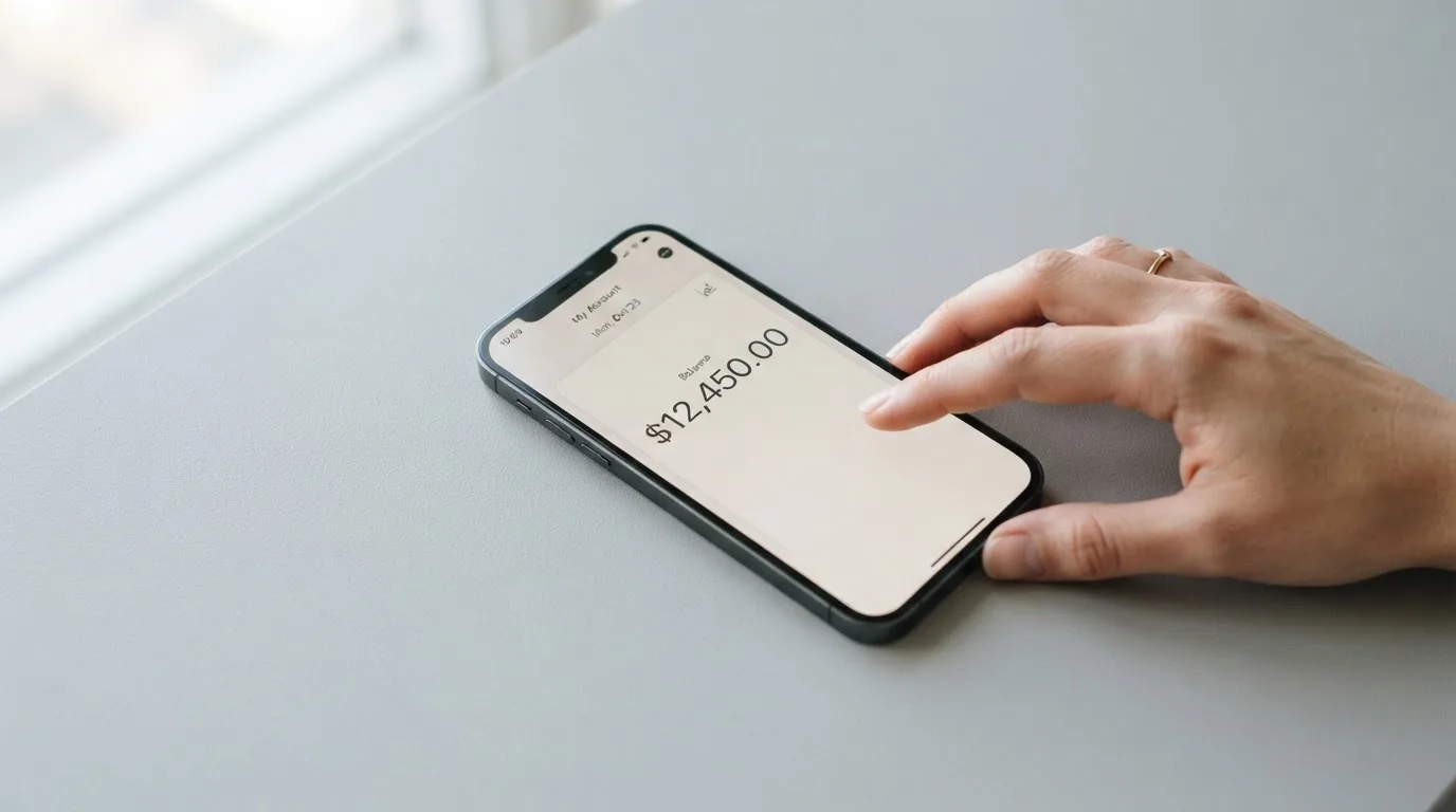 A phone showing a stablecoin transfer screen
