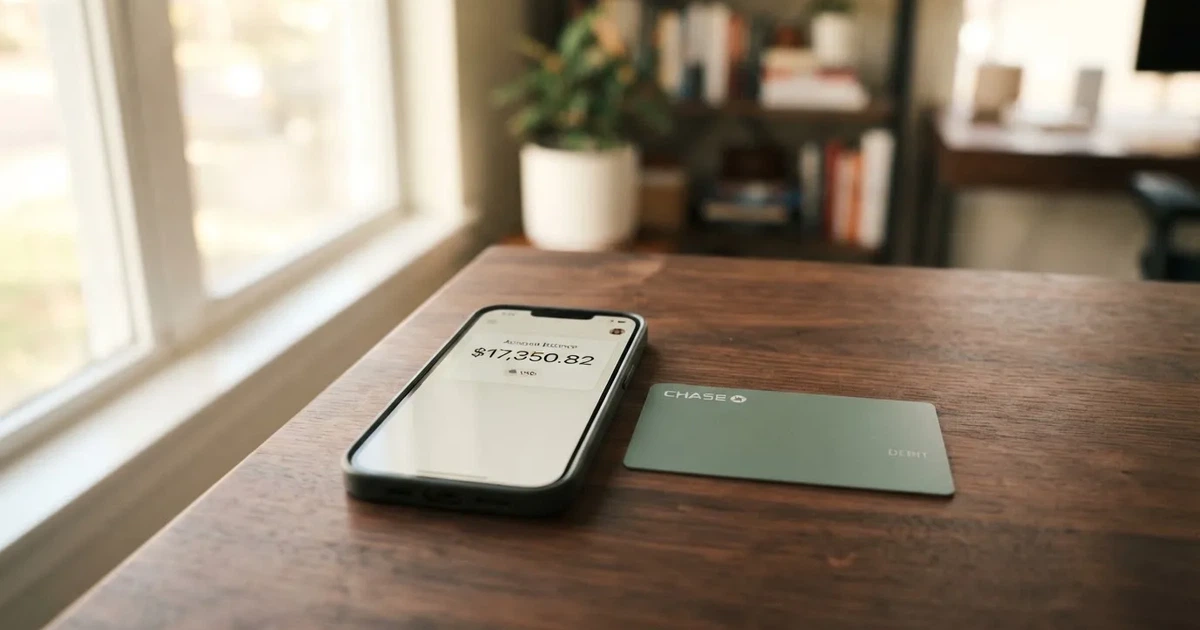 A payment card next to a phone with a crypto wallet app open